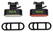 Lumino RCS rplastic USB-oplaadbare fietslamp set