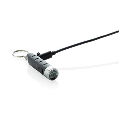Globix RCS gerecycled plastic USB oplaadbare zaklamp