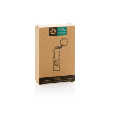 Globix RCS gerecycled plastic USB oplaadbare zaklamp