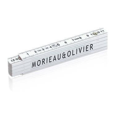 Glasfaser-Zollstock 1 Meter - Weiß