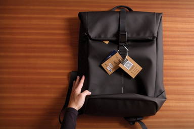 Urban water-resistant flap-top rugzak