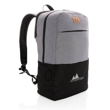 Modern 15.6" USB & RFID laptop rugzak PVC vrij