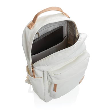 Impact AWARE™ 16 oz. recycled canvas laptop rugzak