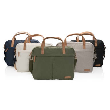 Impact AWARE™ 16 oz. recycled canvas laptoptas