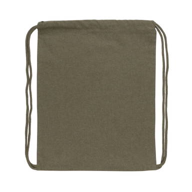 Impact AWARE™ gerecycled katoenen rugzak met trekkoord 145gr