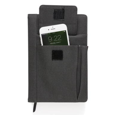 Notitieboek met vak voor telefoon