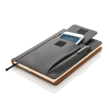 Notitieboek met vak voor telefoon