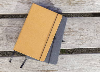 GRS Gerecycled lederen hardcover notitieboek A5