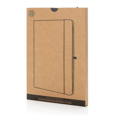 GRS Gerecycled lederen hardcover notitieboek A5