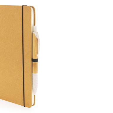 GRS Gerecycled lederen hardcover notitieboek A5