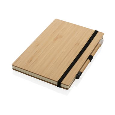 Bamboe notitieboek en infinity potlood set