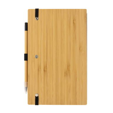 Bamboe notitieboek en infinity potlood set