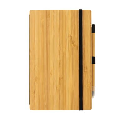 Bamboe notitieboek en infinity potlood set