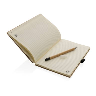 Bamboe notitieboek en infinity potlood set