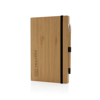Bamboe notitieboek en infinity potlood set