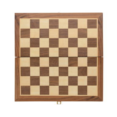 Luxe houten opvouwbaar schaakspel