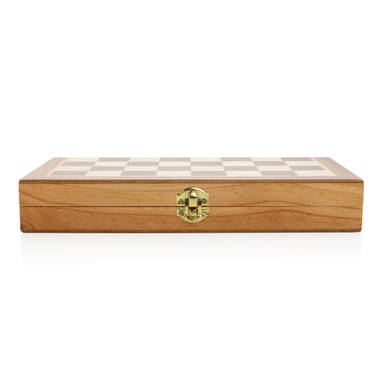 Luxe houten opvouwbaar schaakspel