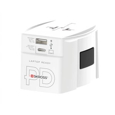 SKROSS MUV Wereldreisadapter 65W PD met USB C-kabel