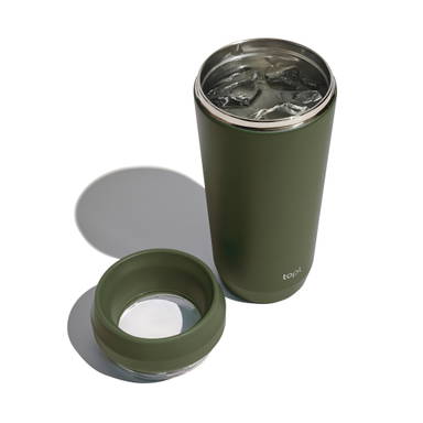 Topl Recycled RVS To Go beker gepatenteerd 360 Lid 354ml