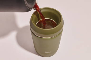 Topl Recycled Staal To Go beker gepatenteerd 360 Lid 235ml