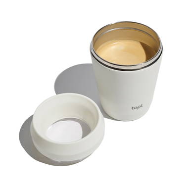 Topl Recycled Staal To Go beker gepatenteerd 360 Lid 235ml