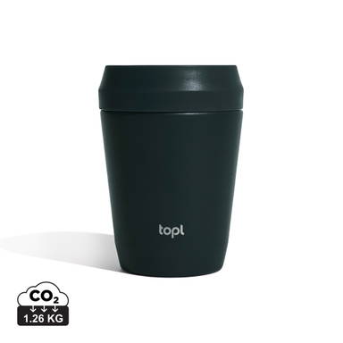 Topl Recycled Staal To Go beker gepatenteerd 360 Lid 235ml