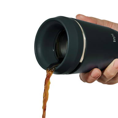 Topl Recycled Staal To Go beker gepatenteerd 360 Lid 235ml