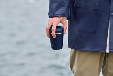 Topl Recycled Staal To Go beker gepatenteerd 360 Lid 235ml