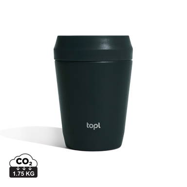 Topl Recycled Staal To Go beker gepatenteerd 360 Lid 235ml