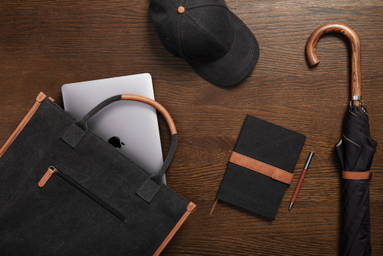 VINGA Bosler RCS recycled canvas office draagtas