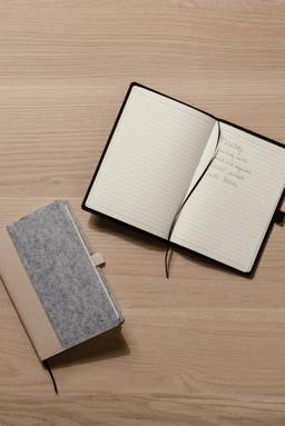 VINGA Albon GRS gerecycled vilt notitieboek