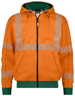 Fluo-oranje/flessengroen