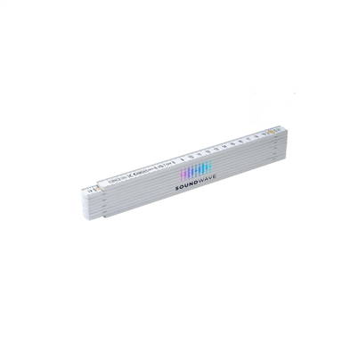 Kunststof promotie vouwmeter - Wit