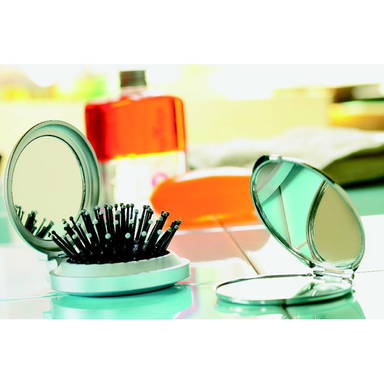 B BEAUTY Opvouwbare borstel met spiegel