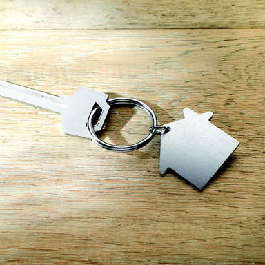 HEIM Metalen sleutelhanger huis