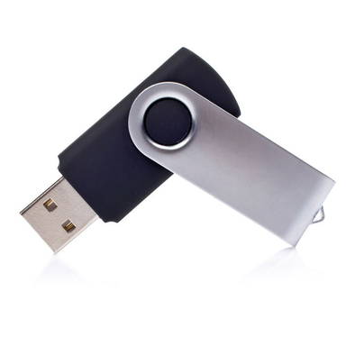 Twister USB stick 4 GB - Zwart