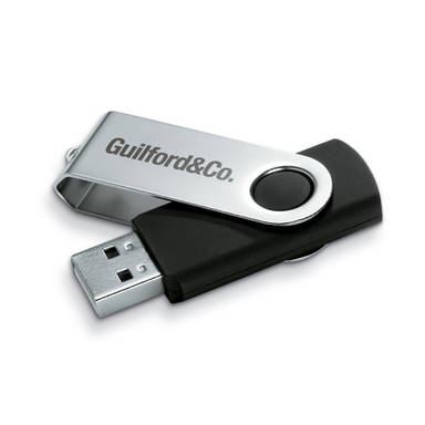 Twister USB stick 4 GB - Zwart