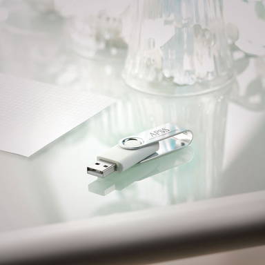 Clé USB Twister 16 Go - Blanc