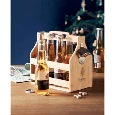 CABAS Bamboe bierkrat 6 flessen bambo
