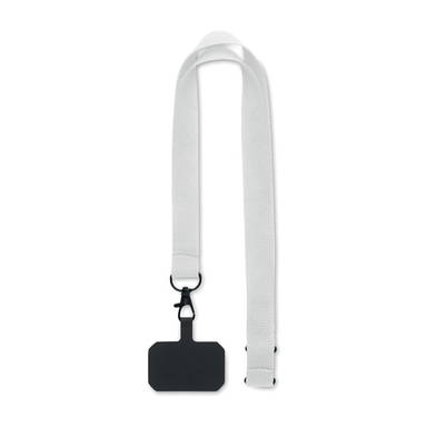 Lanyard telefoonhouder | 20 mm - Wit