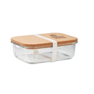 CANOA Glazen lunchbox kurken deksel