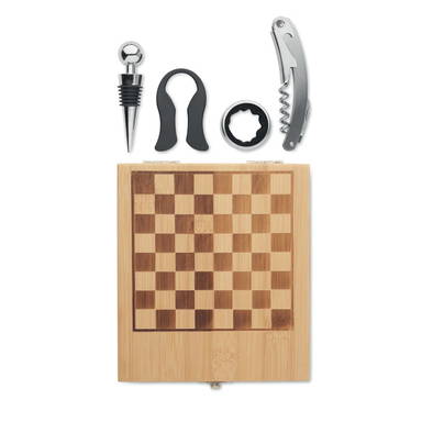 CHESSET Schaakbord wijn set