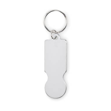 TOKLEY Schlüsselanhänger mit Einkaufswagenchip - Silber