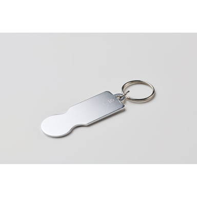 TOKLEY Schlüsselanhänger mit Einkaufswagenchip - Silber