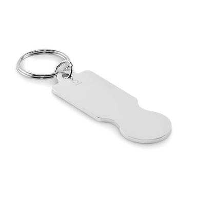 TOKLEY Schlüsselanhänger mit Einkaufswagenchip - Silber
