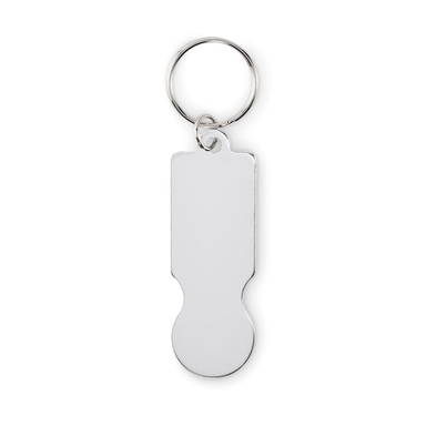 TOKLEY Schlüsselanhänger mit Einkaufswagenchip - Silber