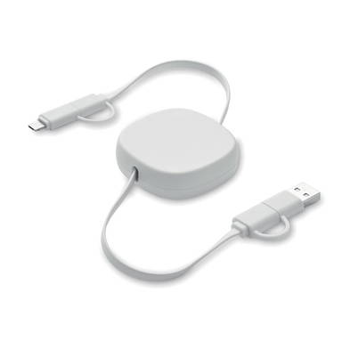 60W uittrekbare oplaadkabel - Wit