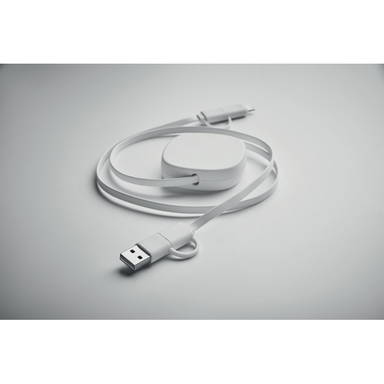 60W uittrekbare oplaadkabel - Wit