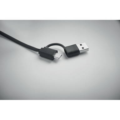 60W uittrekbare oplaadkabel - Zwart