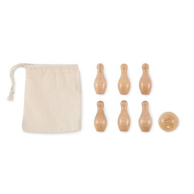 Mini-Bowling-Set aus Kiefernholz - Holz